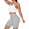 imageSunzel No Front Seam High Waist Biker Shorts for Women Squat Proof Yoga Workout Gym Bike ShortsGrey