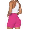 imageSunzel No Front Seam High Waist Biker Shorts for Women Squat Proof Yoga Workout Gym Bike ShortsHot Pink