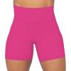 imageSunzel No Front Seam High Waist Biker Shorts for Women Squat Proof Yoga Workout Gym Bike ShortsHot Pink