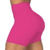 imageSunzel No Front Seam High Waist Biker Shorts for Women Squat Proof Yoga Workout Gym Bike ShortsHot Pink