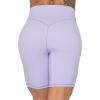 imageSunzel No Front Seam High Waist Biker Shorts for Women Squat Proof Yoga Workout Gym Bike ShortsLilac