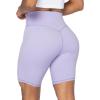imageSunzel No Front Seam High Waist Biker Shorts for Women Squat Proof Yoga Workout Gym Bike ShortsLilac