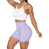 imageSunzel No Front Seam High Waist Biker Shorts for Women Squat Proof Yoga Workout Gym Bike ShortsLilac