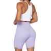 imageSunzel No Front Seam High Waist Biker Shorts for Women Squat Proof Yoga Workout Gym Bike ShortsLilac