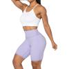 imageSunzel No Front Seam High Waist Biker Shorts for Women Squat Proof Yoga Workout Gym Bike ShortsLilac