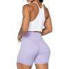 imageSunzel No Front Seam High Waist Biker Shorts for Women Squat Proof Yoga Workout Gym Bike ShortsLilac