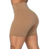 imageSunzel No Front Seam High Waist Biker Shorts for Women Squat Proof Yoga Workout Gym Bike ShortsMocha