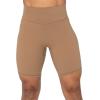 imageSunzel No Front Seam High Waist Biker Shorts for Women Squat Proof Yoga Workout Gym Bike ShortsMocha