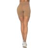 imageSunzel No Front Seam High Waist Biker Shorts for Women Squat Proof Yoga Workout Gym Bike ShortsMocha