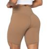 imageSunzel No Front Seam High Waist Biker Shorts for Women Squat Proof Yoga Workout Gym Bike ShortsMocha