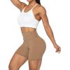 imageSunzel No Front Seam High Waist Biker Shorts for Women Squat Proof Yoga Workout Gym Bike ShortsMocha
