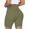 imageSunzel No Front Seam High Waist Biker Shorts for Women Squat Proof Yoga Workout Gym Bike ShortsOlive Green
