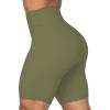 imageSunzel No Front Seam High Waist Biker Shorts for Women Squat Proof Yoga Workout Gym Bike ShortsOlive Green