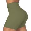 imageSunzel No Front Seam High Waist Biker Shorts for Women Squat Proof Yoga Workout Gym Bike ShortsOlive Green