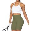 imageSunzel No Front Seam High Waist Biker Shorts for Women Squat Proof Yoga Workout Gym Bike ShortsOlive Green