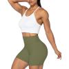 imageSunzel No Front Seam High Waist Biker Shorts for Women Squat Proof Yoga Workout Gym Bike ShortsOlive Green