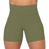imageSunzel No Front Seam High Waist Biker Shorts for Women Squat Proof Yoga Workout Gym Bike ShortsOlive Green