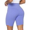 imageSunzel No Front Seam High Waist Biker Shorts for Women Squat Proof Yoga Workout Gym Bike ShortsPeriwinkle