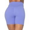 imageSunzel No Front Seam High Waist Biker Shorts for Women Squat Proof Yoga Workout Gym Bike ShortsPeriwinkle