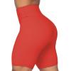 imageSunzel No Front Seam High Waist Biker Shorts for Women Squat Proof Yoga Workout Gym Bike ShortsRed Orange