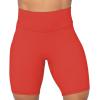 imageSunzel No Front Seam High Waist Biker Shorts for Women Squat Proof Yoga Workout Gym Bike ShortsRed Orange