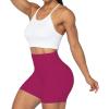 imageSunzel No Front Seam High Waist Biker Shorts for Women Squat Proof Yoga Workout Gym Bike ShortsSangria