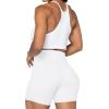 imageSunzel No Front Seam High Waist Biker Shorts for Women Squat Proof Yoga Workout Gym Bike ShortsWhite