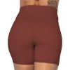 imageSunzel No Front Seam High Waist Biker Shorts for Women Squat Proof Yoga Workout Gym Bike ShortsWine Red