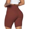 imageSunzel No Front Seam High Waist Biker Shorts for Women Squat Proof Yoga Workout Gym Bike ShortsWine Red