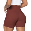 imageSunzel No Front Seam High Waist Biker Shorts for Women Squat Proof Yoga Workout Gym Bike ShortsWine Red
