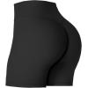 imageSunzel Womens Invisible Butt Scrunch Shorts High Waisted Biker Shorts Gym Workout Yoga Running Shorts with Tummy ControlBlack