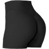 imageSunzel Womens Invisible Butt Scrunch Shorts High Waisted Biker Shorts Gym Workout Yoga Running Shorts with Tummy ControlBlack