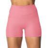 imageSunzel Womens Invisible Butt Scrunch Shorts High Waisted Biker Shorts Gym Workout Yoga Running Shorts with Tummy ControlBubblegum Pink