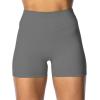imageSunzel Womens Invisible Butt Scrunch Shorts High Waisted Biker Shorts Gym Workout Yoga Running Shorts with Tummy ControlCharcoal Gray