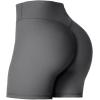 imageSunzel Womens Invisible Butt Scrunch Shorts High Waisted Biker Shorts Gym Workout Yoga Running Shorts with Tummy ControlCharcoal Gray