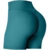 imageSunzel Womens Invisible Butt Scrunch Shorts High Waisted Biker Shorts Gym Workout Yoga Running Shorts with Tummy ControlDeep Lagoon