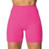 imageSunzel Womens Invisible Butt Scrunch Shorts High Waisted Biker Shorts Gym Workout Yoga Running Shorts with Tummy ControlHot Pink