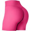 imageSunzel Womens Invisible Butt Scrunch Shorts High Waisted Biker Shorts Gym Workout Yoga Running Shorts with Tummy ControlHot Pink