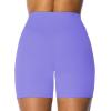 imageSunzel Womens Invisible Butt Scrunch Shorts High Waisted Biker Shorts Gym Workout Yoga Running Shorts with Tummy ControlPeriwinkle