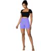 imageSunzel Womens Invisible Butt Scrunch Shorts High Waisted Biker Shorts Gym Workout Yoga Running Shorts with Tummy ControlPeriwinkle