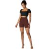 imageSunzel Womens Invisible Butt Scrunch Shorts High Waisted Biker Shorts Gym Workout Yoga Running Shorts with Tummy ControlWine Red