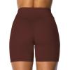 imageSunzel Womens Invisible Butt Scrunch Shorts High Waisted Biker Shorts Gym Workout Yoga Running Shorts with Tummy ControlWine Red