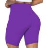 imageSunzel No Front Seam High Waist Biker Shorts for Women Squat Proof Yoga Workout Gym Bike ShortsElec Purple