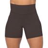 imageSunzel No Front Seam High Waist Biker Shorts for Women Squat Proof Yoga Workout Gym Bike ShortsSeal Brown