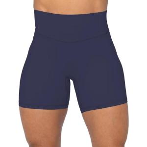 imageSunzel No Front Seam High Waist Biker Shorts for Women Squat Proof Yoga Workout Gym Bike ShortsAsh Blue