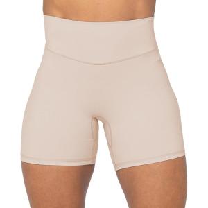 imageSunzel No Front Seam High Waist Biker Shorts for Women Squat Proof Yoga Workout Gym Bike ShortsBeige