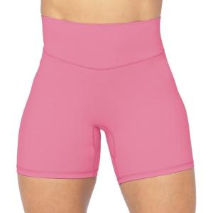 imageSunzel No Front Seam High Waist Biker Shorts for Women Squat Proof Yoga Workout Gym Bike ShortsBubblegum Pink