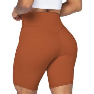 imageSunzel No Front Seam High Waist Biker Shorts for Women Squat Proof Yoga Workout Gym Bike ShortsCaramel