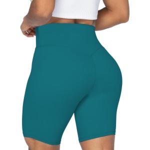 imageSunzel No Front Seam High Waist Biker Shorts for Women Squat Proof Yoga Workout Gym Bike ShortsLagoon