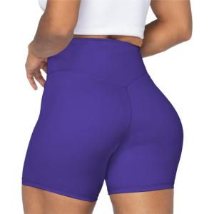 imageSunzel No Front Seam High Waist Biker Shorts for Women Squat Proof Yoga Workout Gym Bike ShortsNavy Blue